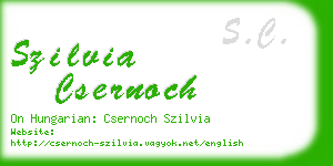 szilvia csernoch business card